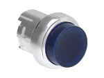 Metalowy przycisk podświetlany Ø22mm serii Platinum, dwustanowy, wystający. Niebieski