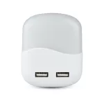 Mini lampka nocna z ładowarką USB / Chip SAMSUNG / Barwa:3000K / Kwadrat