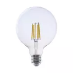 4W G125 Żarówka LED Filament / Klosz Transparentny / Barwa:3000K / Trzonek:E27 / Skuteczność: 210lm/W