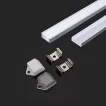 Profil Aluminiowy do paska LED na powierzchniowy / 2000mmx16mmx7mm / Klosz: Mleczny / Kolor: Aluminium