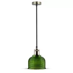 Lampa wisząca / Klosz: Zielone szkło / zwis 150 cm