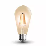 8W LED ST64 Żarówka LED Filament / Klosz: Bursztynowy / Barwa:2200K / Trzonek:E27