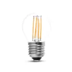 4W G45 Żarówka LED Filament / Klosz Transparentny / Barwa:6400K / Trzonek:E27