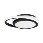 24W Lampa dekoracyjna LED / Barwa: 4000K/ Kolor: Czarny DOUBLE / Kształt: Okrągły