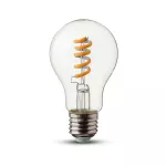 4W Żarówka LED Filament - Spiralna / Klosz: Transparentny /Trzonek:E27 / Barwa:2700K