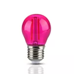 2W G45 Żarówka LED Filament / Różowy / Trzonek:E27 7410