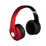 Słuchawki nauszne regulowane bezprzewodowe / 500mAh / Czerwony