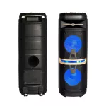 120W Przenośny głośnik karaoke bluetooth /gniazdo USB /slot na kartę micro SD/gniazdo AUX/2x Mikrofon/Podświetlenie LED(2*25 cm)