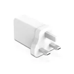 Ładowarka sieciowa 2.1A Typ: MICRO USB / Przewód w oplocie /Biały-Srebrny
