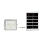 6W Solarny naświetlacz LED z czujnikiem zmierzchu / Panel z przewodem: 3m / Pilot / Bateria 5000mAh/ Barwa:6400K / Obudowa: Biała