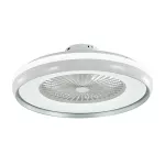 50W Lampa sufitowa LED z wentylatorem / Sterowanie RF / Barwa:3 w 1 / Ring dekoracyjny: Szary