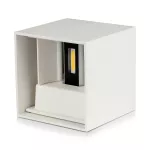 12W Kinkiet kwadratowy LED / CHIP BRIDGELUX / Barwa:3000K / Biały