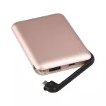 Power Bank z przyłączem Mikro USB / Litowo Polimerowy - 3.7V, 5000mAh / Różowe Złoto