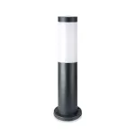 Lampa BOLLARD / Obudowa: Stal nierdzewna / Wysokość: 45cm / Gniazdo: E27 / IP44 / Kolor: Szary