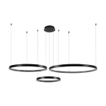 Lampa wisząca LED (40*60*80CM) / Barwa: 4000K / Kryształowe akrylowe wnętrze / Obudowa: Czarna