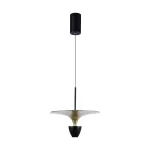 Lampa wisząca LED (30*320*100CM) / Barwa: 4000K / Kolor: Czarny / Obudowa: Złota