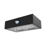 3WLampa ścienna LED solarna 350LM / Bateria litowa 3.7v 1200mA / Barwa: 4000K+3000K / Kolor: Czarny