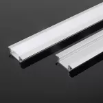Profil Aluminiowy do paska LED wpuszczany / 2000x24.7x7mm / Klosz: Mleczny / Kolor: Aluminium