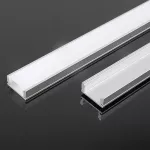 Profil Aluminiowy do paska LED na powierzchniowy / 2000x17.4x7mm / Klosz: Mleczny / Kolor: Aluminium