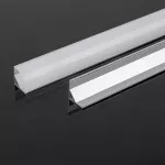 Profil Aluminiowy do paska LED na powierzchniowy narożny / 2000x15.8mmx15.8mm / Klosz: Mleczny / Kolor: Aluminium