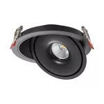 12W Oprawa COB Downlight LED / Barwa: 3w1 / Obudowa: Czarna