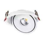 12W Oprawa COB Downlight LED / Barwa: 3w1 / Obudowa: Biała