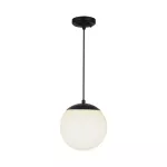 Lampa sufitowa LED / Trzonek: E27 / Kula / Kolor: Czarna