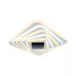 150W Dekoracyjna lampa sufitowa LED (50*50*9CM) / Barwa: 3000K+6000K / Ściemniana / Obudowa: Biała