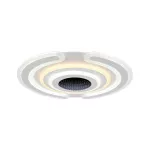 95W Dekoracyjna lampa sufitowa LED (50*9CM) / Barwa: 3000K+6000K / Ściemniana / Obudowa: Czarna