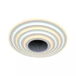 125W Dekoracyjna lampa sufitowa LED (D50*9CM) / Barwa: 3000K+6000K / Ściemniana / Obudowa: Biała