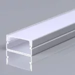 Profil Aluminiowy do paska LED na powierzchniowy / 2000x20x10mm / Klosz: Mleczny / Kolor: Aluminium