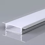 Profil Aluminiowy do paska LED wpuszczany / 2000x30x10mm / Klosz: Mleczny / Kolor: Aluminium