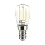 2W ST26 Żarówka LED Filament / Klosz Transparentny / Barwa:3000K / Trzonek:E14