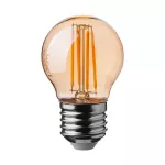 4W G45 Żarówka LED Filament / Klosz Bursztynowy / Barwa:2200K / Trzonek:E27