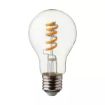 4W Żarówka LED Filament - Spiralna / Klosz: Transparentny /Trzonek:E27 / Barwa:3000K