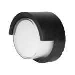 12W Lampa ścienna LED / Barwa:3000K / Czarny / Okrągła 218537