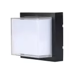 12W Lampa ścienna LED / Barwa:3000K / Czarny / Kwadratowa 218543