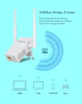 Totolink EX200 | Wzmacniacz sygnału WiFi | 300Mb/s, 2,4GHz, 1x RJ45 100Mb/s, 2x 4dBi