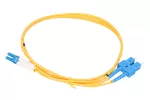 Extralink SC/UPC-LC/UPC | Patchcord | PVC, Jednomodowy, Duplex, G652D, 3mm, 1m