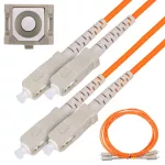 Extralink SC/UPC-SC/UPC | Patchcord | Wielomodowy, Duplex, 50/125, 3mm, 1m