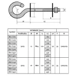 Extralink | Śruba hakowa | do wieszania uchwytów odciągowych 12/160mm