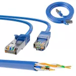 Extralink Kat.6A S/FTP 0.5m | Patchcord LAN | Miedź Kabel sieciowy skrętka 10Gbit/s