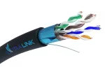 Extralink CAT5E FTP (F/UTP) V2 Zewnętrzny | Kabel sieciowy skrętka | 305M