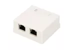 Extralink | Gniazdo natynkowe | 2x RJ45 KAT5E STP