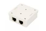 Extralink | Gniazdo natynkowe | 2x RJ45 KAT5E STP