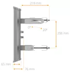 Mimosa N5-45X2 | Antena sektorowa | 19dBi, 45st, 4,9-6,4 GHz, 2x N-female