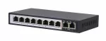 Extralink PERSES | Switch PoE | 8x Gigabit PoE/PoE+, 2x RJ45 Uplink Gigabit, 96W