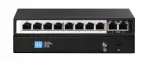 Extralink PERSES | Switch PoE | 8x Gigabit PoE/PoE+, 2x RJ45 Uplink Gigabit, 96W