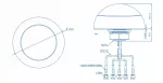 Teltonika 003R-00253 | Antena Combo | MIMO LTE/GPS/WIFI, dachowa