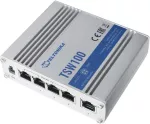 Teltonika TSW100 | Switch PoE | 5x RJ45 1000Mb/s, 4x PoE, 60W